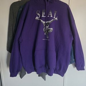 Sea Men's Bold Purple Hoodie